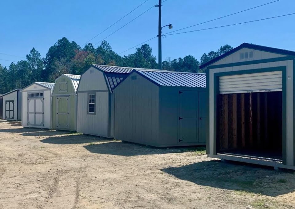 3-tier shelf unit storage option for sheds Coastal Portable Buildings